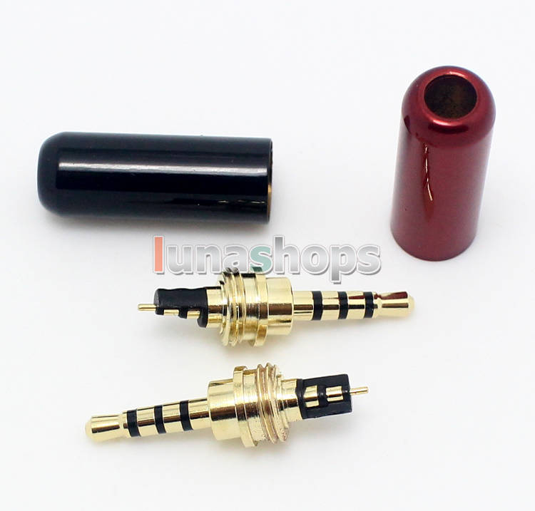 Classic 2.5mm 4 Poles + male adapter Audio Connector For DIY Solder earphone Cable
